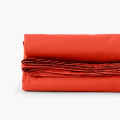 Carré Blanc Drap de lit percale de coton Neo safran| Draps De Lit