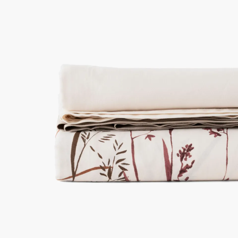 Carré Blanc Drap de lit satin de coton Aura| Draps De Lit