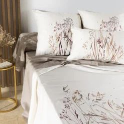 Carré Blanc Drap de lit satin de coton Aura| Draps De Lit