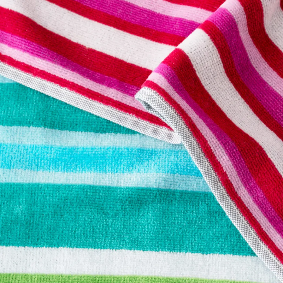 Carré Blanc Drap de plage coton Colorfun| La Plage