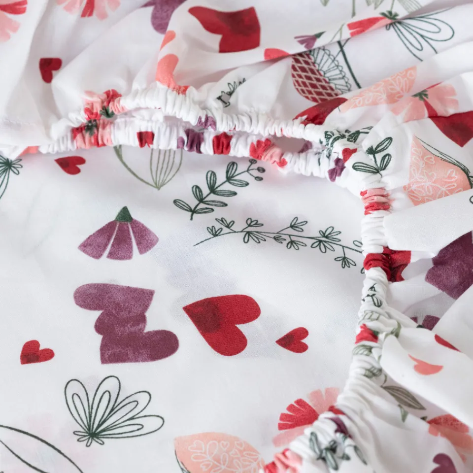 Carré Blanc Drap housse coton bio Mes Rêves|Enfant Linge De Litbio|Draps Housse