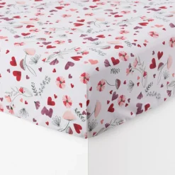 Carré Blanc Drap housse coton bio Mes Rêves|Enfant Linge De Litbio|Draps Housse