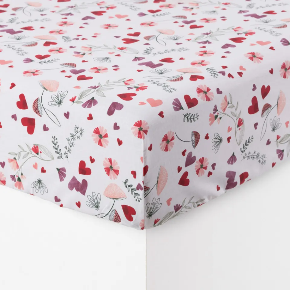 Carré Blanc Drap housse coton bio Mes Rêves|Enfant Linge De Litbio|Draps Housse