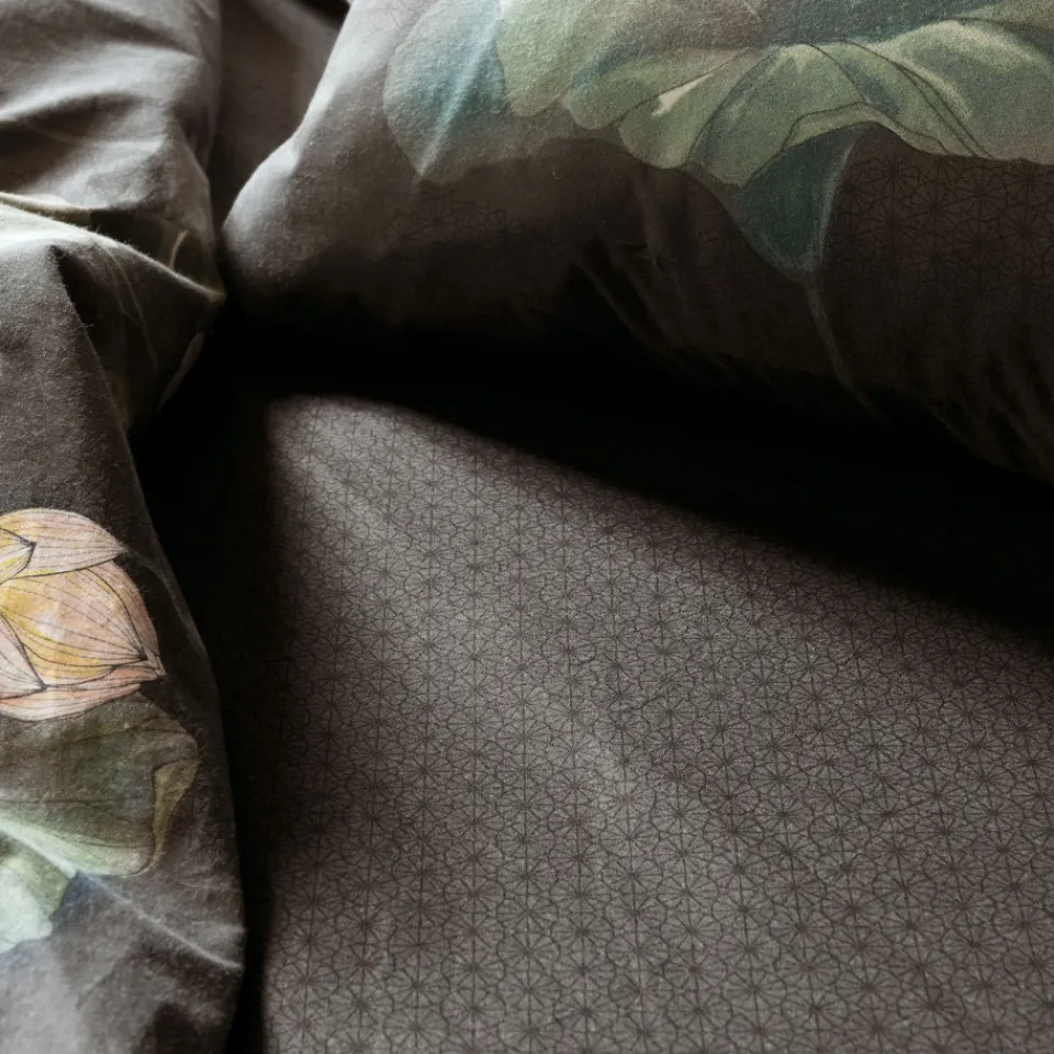 Carré Blanc Drap housse coton Lotus| Draps Housse