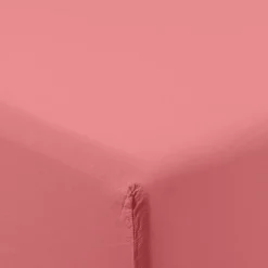 Carré Blanc Drap housse en pur coton lavé biologique Souffle pétale| Draps Housse