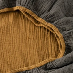 Carré Blanc Drap housse gaze de coton Infini écorce et absynthe| Draps Housse