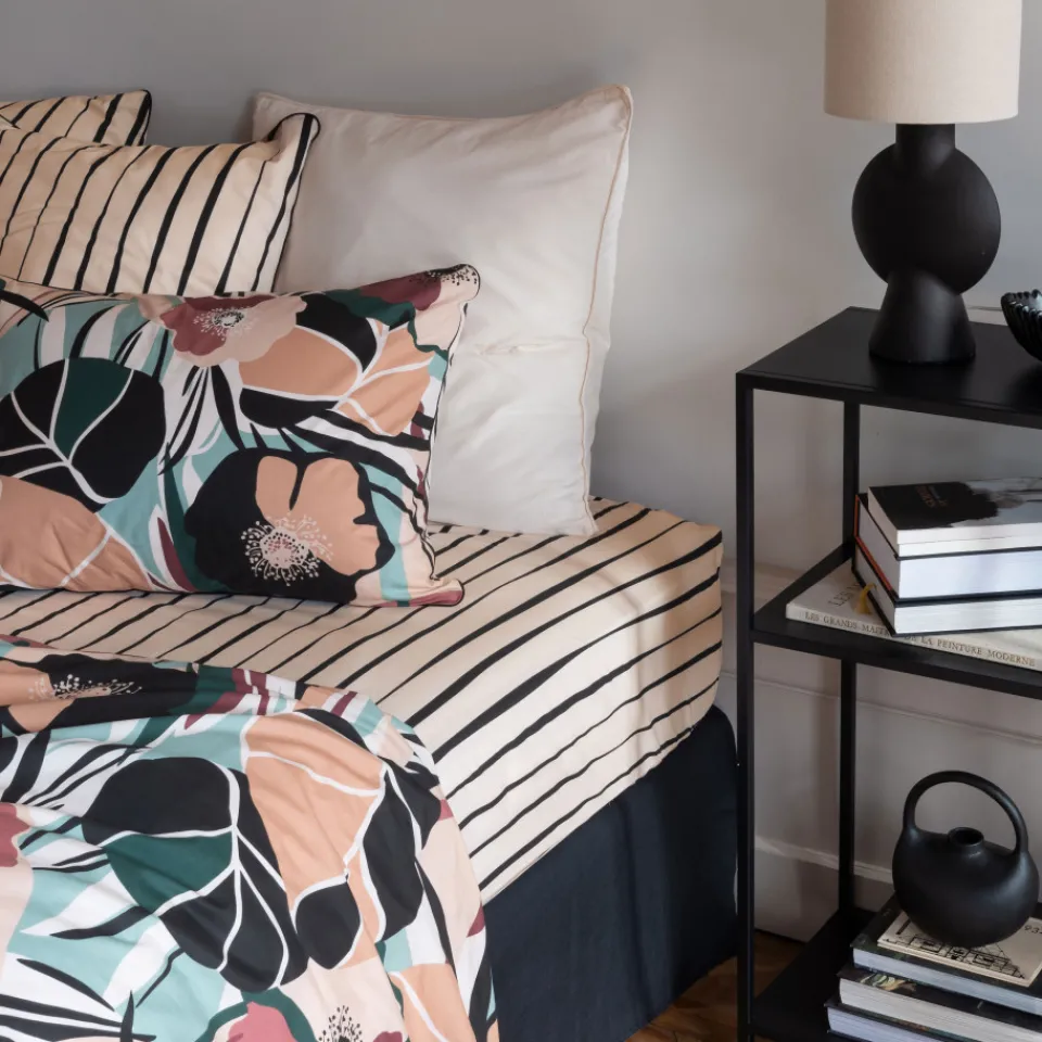 Carré Blanc Drap housse percale de coton bio Gisèle| Draps Housse