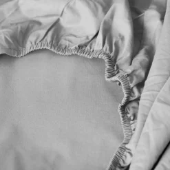 Carré Blanc Drap housse percale de coton Neo gris|Enfant Draps Housse|Draps Housse