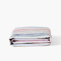 Carré Blanc Drap housse percale de coton Récif| Draps Housse