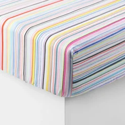 Carré Blanc Drap housse percale de coton Récif| Draps Housse