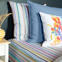 Carré Blanc Drap housse percale de coton Récif| Draps Housse