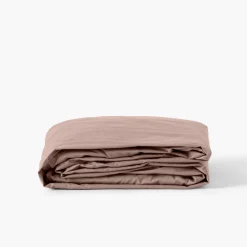 Carré Blanc Drap housse percale de coton Neo taupe|Enfant Draps Housse|Draps Housse