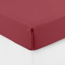 Carré Blanc Drap housse percale de coton Neo griottine| Draps Housse