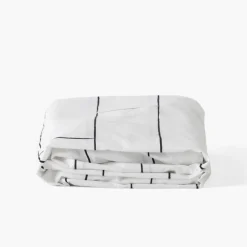 Carré Blanc Drap housse percale de coton Elaphe| Draps Housse