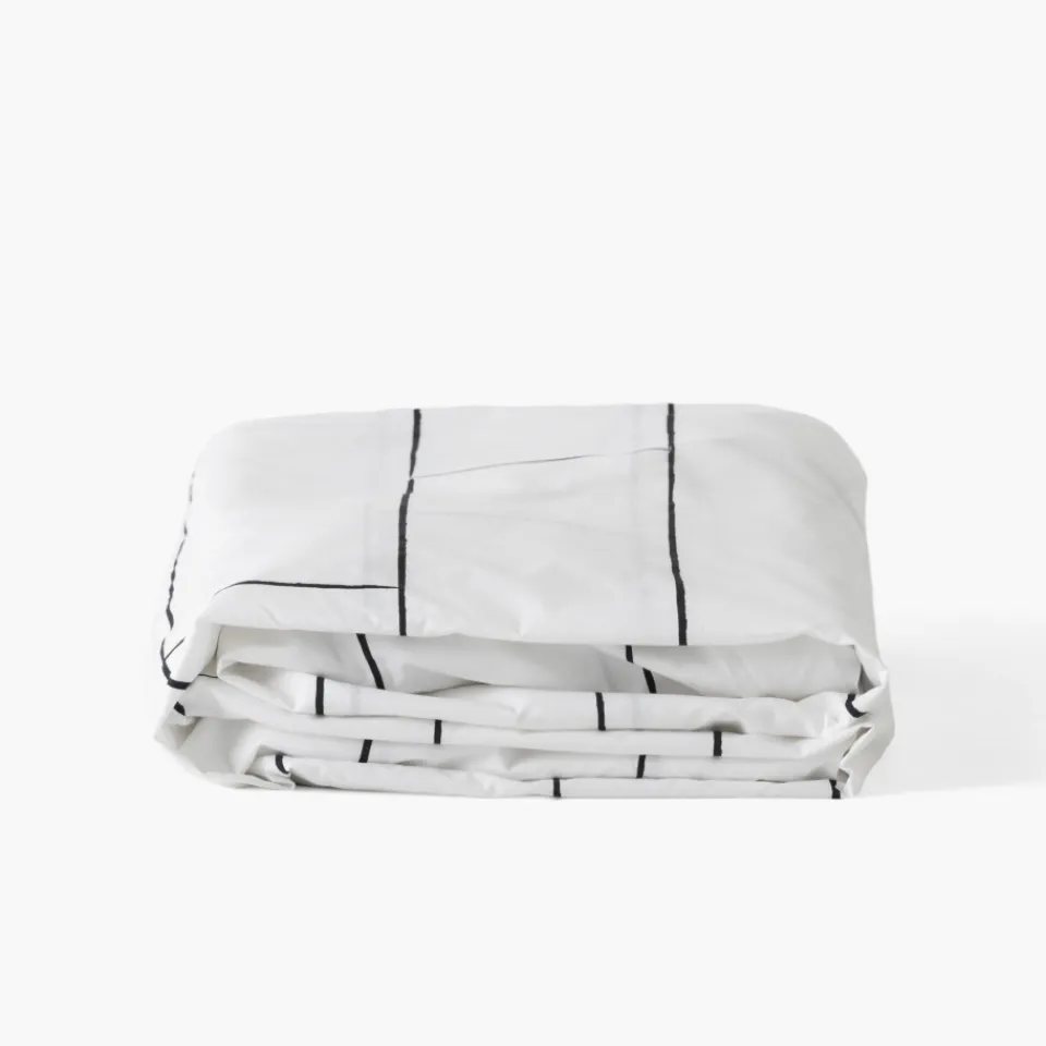 Carré Blanc Drap housse percale de coton Elaphe| Draps Housse