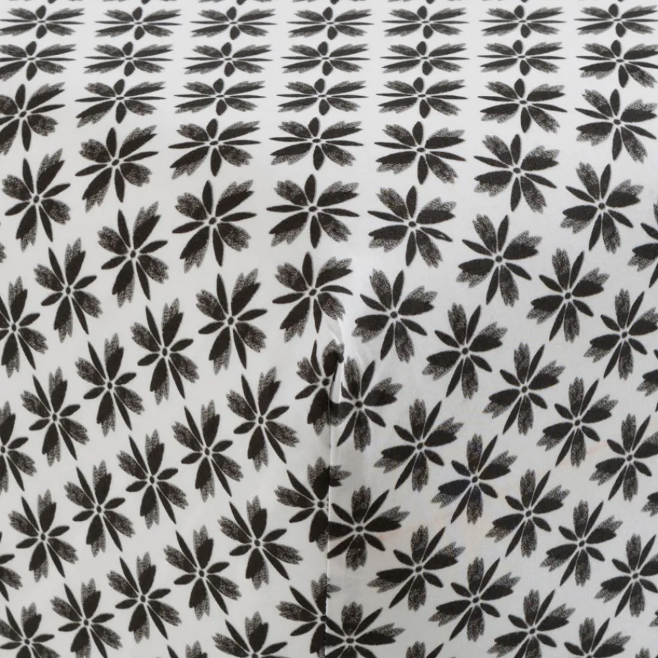 Carré Blanc Drap housse percale de coton Azulejos| Draps Housse