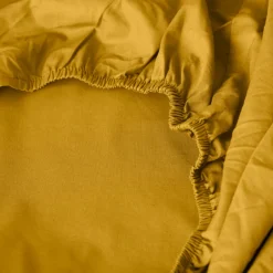 Carré Blanc Drap housse percale de coton Neo curry| Draps Housse