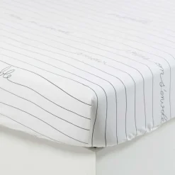 Carré Blanc Drap housse percale de coton Monamour| Draps Housse