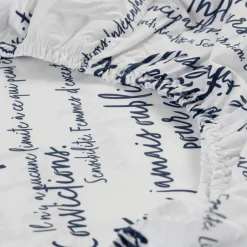 Carré Blanc Drap housse percale de coton Simones| Draps Housse