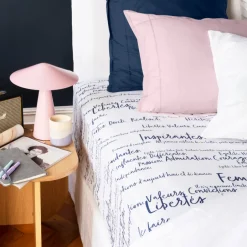 Carré Blanc Drap housse percale de coton Simones| Draps Housse