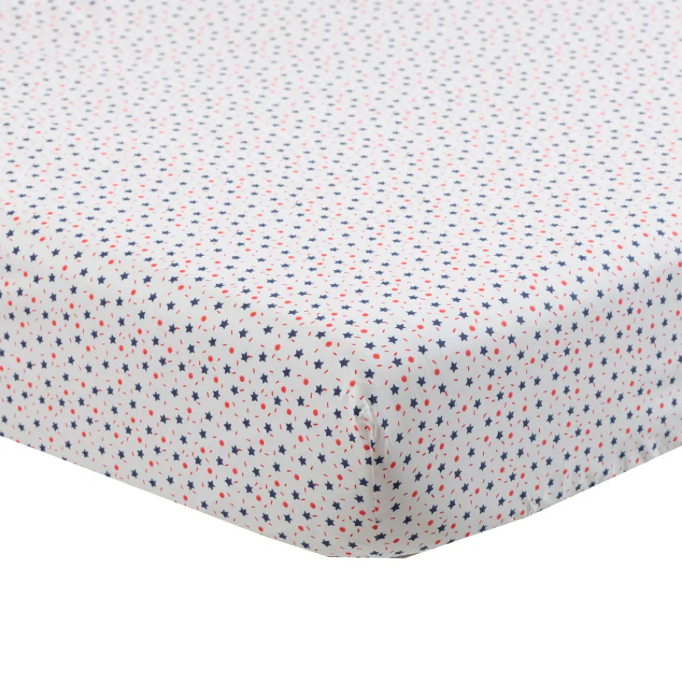 Carré Blanc Drap housse pur coton biologique Ptitchic|Enfant Linge De Litbio|Draps Housse