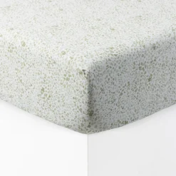 Carré Blanc Drap housse pur coton bio Safari|Enfant Linge De Litbio|Draps Housse