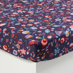 Carré Blanc Drap housse pur coton biologique Anouchka|Enfant Draps Housse