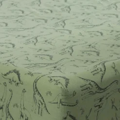 Carré Blanc Drap housse pur coton biologique Dinotopi|Enfant Linge De Litbio|Draps Housse