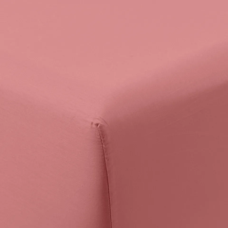 Carré Blanc Drap housse satin de coton uni Prestige santal| Draps Housse