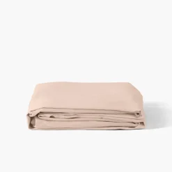 Carré Blanc Drap housse satin de coton uni Prestige nacre| Draps Housse