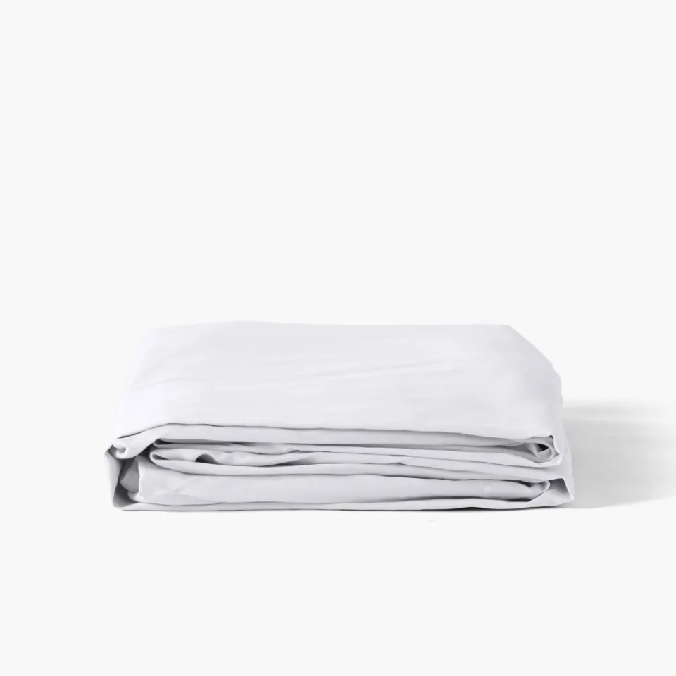 Carré Blanc Drap housse satin de coton uni Prestige blanc| Draps Housse