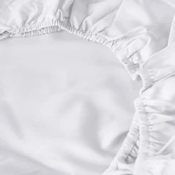 Carré Blanc Drap housse satin de coton uni Prestige blanc| Draps Housse