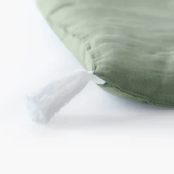 Carré Blanc Edredon lin et coton lavé Songe eucalyptus| Plaids Et Couvre-lits|Plaids