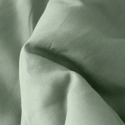 Carré Blanc Edredon lin et coton lavé Songe eucalyptus| Plaids Et Couvre-lits|Plaids