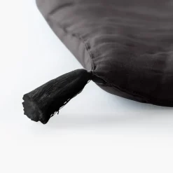 Carré Blanc Edredon lin et coton lavé Songe charbon| Plaids Et Couvre-lits|Plaids