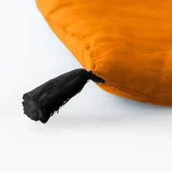 Carré Blanc Edredon lin et coton lavé Songe curcuma| Plaids Et Couvre-lits|Plaids