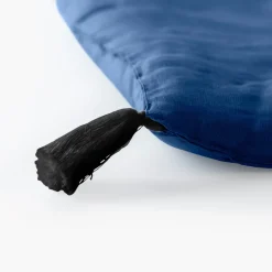 Carré Blanc Edredon lin lavé Songe bleu de chine| Plaids Et Couvre-lits|Plaids