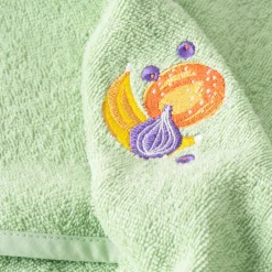 Carré Blanc Essuie mains coton Joya vert prairie| Torchons & Essuie-mains