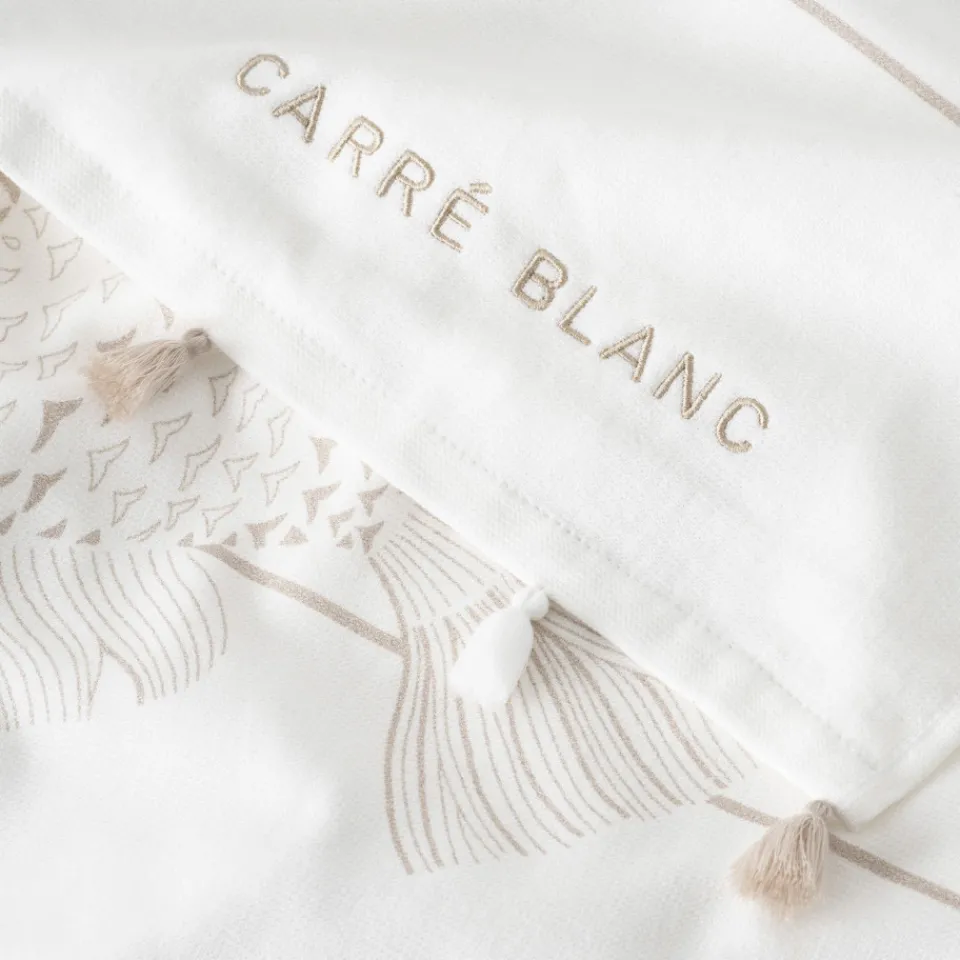 Carré Blanc Fouta coton Amorgos| La Plage