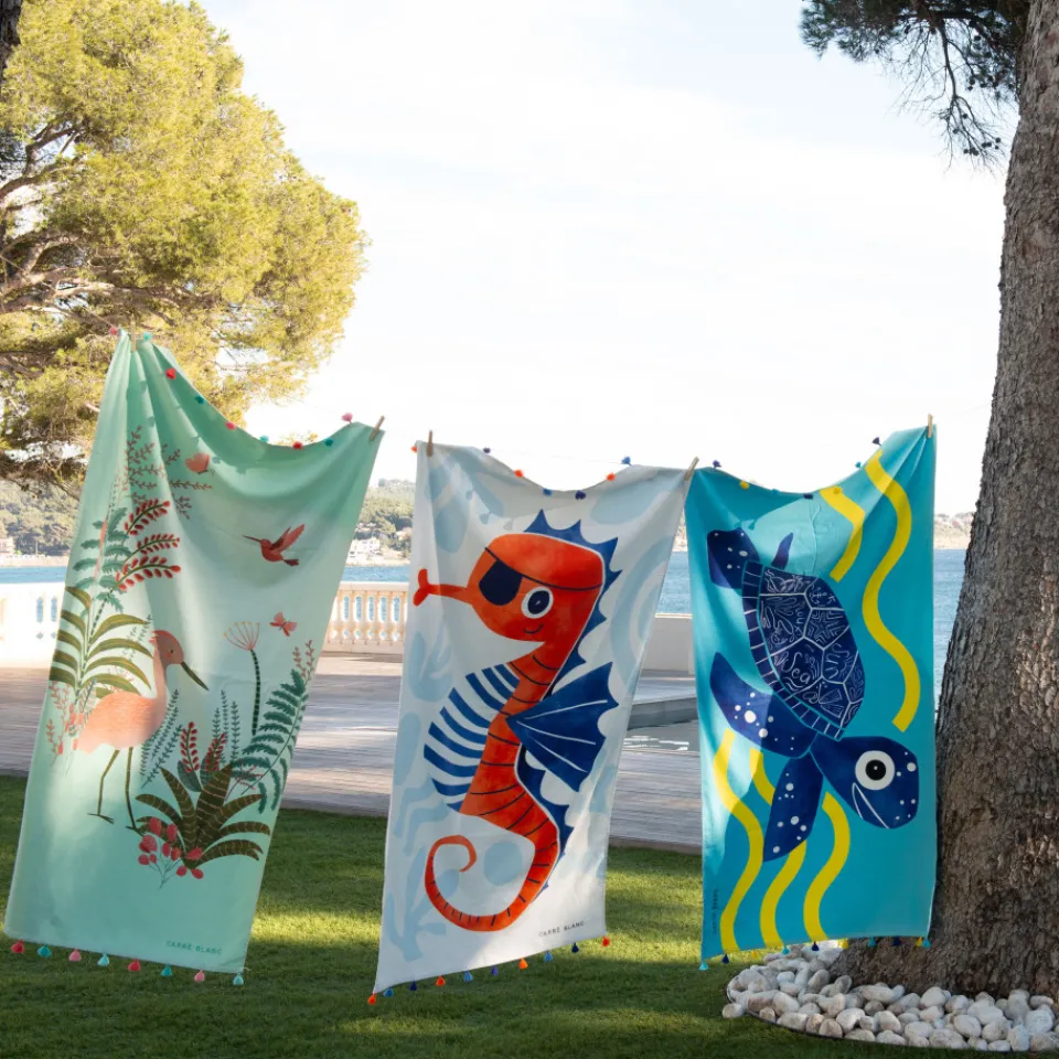 Carré Blanc Fouta coton Elio enfant| La Plage