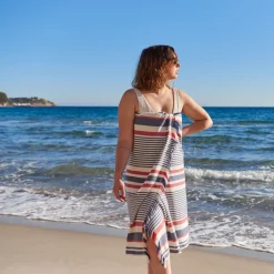 Carré Blanc Fouta coton Naval| La Plage