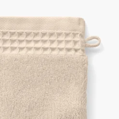 Carré Blanc Gant de toilette bouclette de coton biologique Source naturel| Gants De Toilette