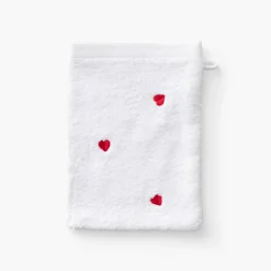 Carré Blanc Gant de toilette coton Adore blanc| Gants De Toilette