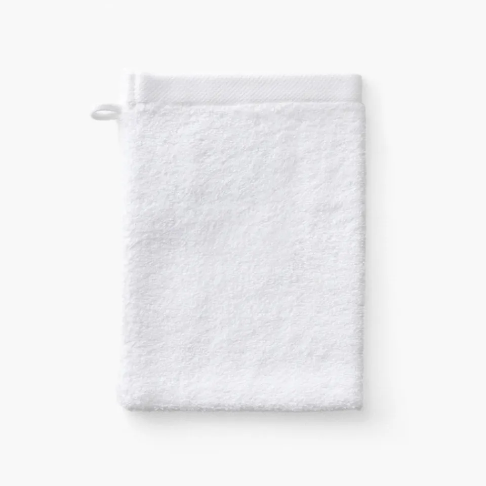 Carré Blanc Gant de toilette coton Adore blanc| Gants De Toilette