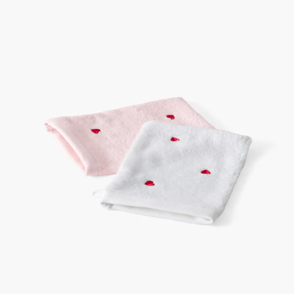 Carré Blanc Gant de toilette coton Adore blanc| Gants De Toilette