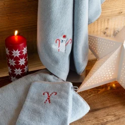 Carré Blanc Gant de toilette coton Artica givre|Enfant Gants De Toilette