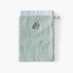 Carré Blanc Gant de toilette coton bio Jardine amande|Enfant Gants De Toilette