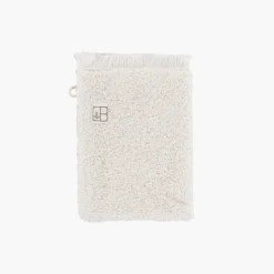 Carré Blanc Gant de toilette coton biologique Raphia ivoire|Enfant Gants De Toilette