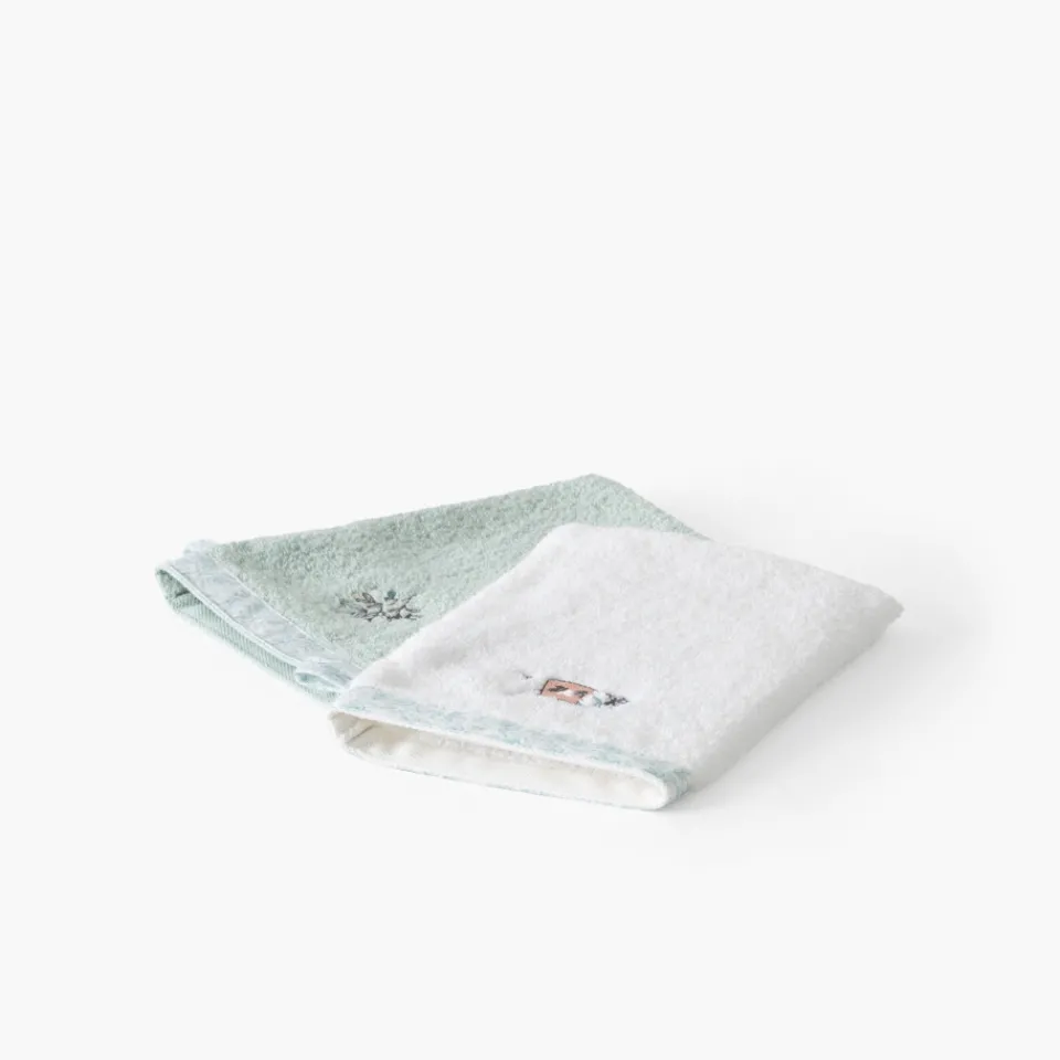 Carré Blanc Gant de toilette coton bio Jardine blanc|Enfant Gants De Toilette