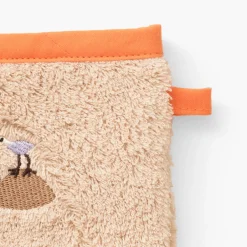 Carré Blanc Gant de toilette coton bio Safari|Enfant Gants De Toilette